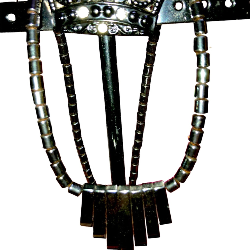 All Black Stone Necklace